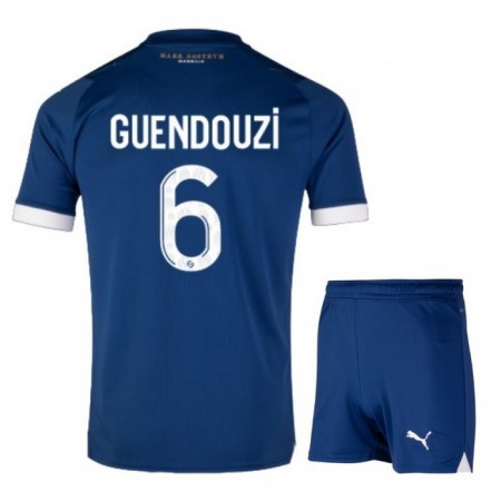 Olympique de Marseille GUENDOUZI 6 Matchtröjor Barn Borta Fotbollströja 2023-24 Olympique de Marseille GUENDOUZI 6 Matchtröjor Barn Borta Fotbollströja 2023-24